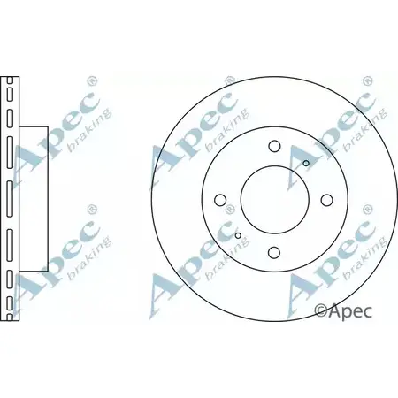 Тормозной диск APEC BRAKING DSK212 JD4BVB 1265429117 9FRA H93 изображение 0