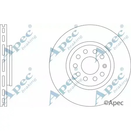 Тормозной диск APEC BRAKING GPTKZ6 U DSK2137 1265429211 6ZR7GHR изображение 0