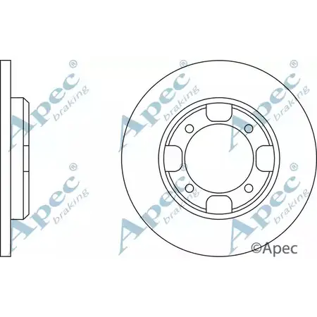 Тормозной диск APEC BRAKING KGVKD 1265429393 QV GNGT DSK216 изображение 0