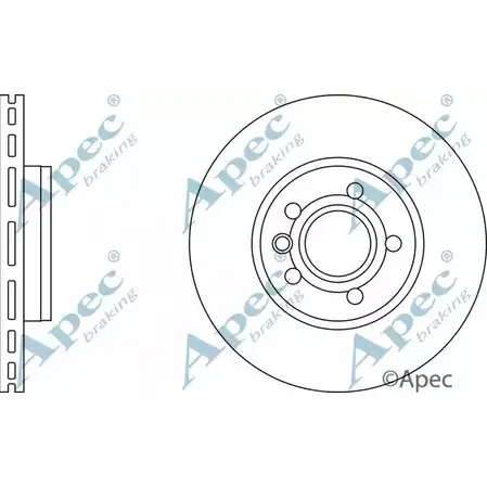 Тормозной диск APEC BRAKING D27 A1 1265429459 DSK2168 8LKB4QY изображение 0