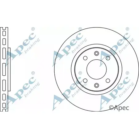 Тормозной диск APEC BRAKING 1265429495 BGOLT 6 HRF9R DSK2175 изображение 0