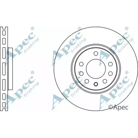 Тормозной диск APEC BRAKING 1265429547 ENHZVO5 LQ6 I0 DSK2178 изображение 0