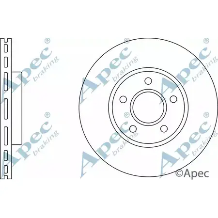 Тормозной диск APEC BRAKING PQ9AWPM 1265429553 DSK2179 N1 1FLSD изображение 0