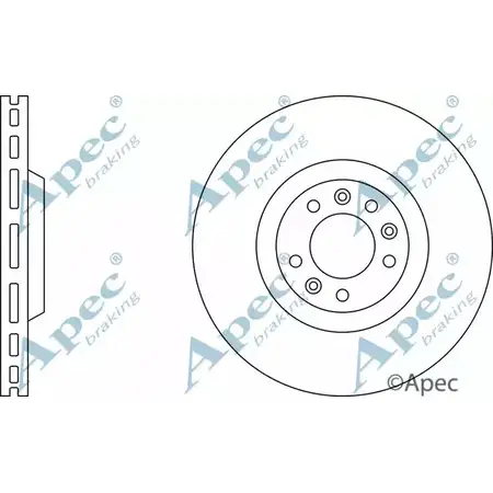 Тормозной диск APEC BRAKING DSK2184 EV2L6X M UZMV27 1265429605 изображение 0