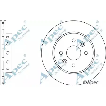 Тормозной диск APEC BRAKING N 2MEMNI 1265429635 DSK2189 5XDQO изображение 0