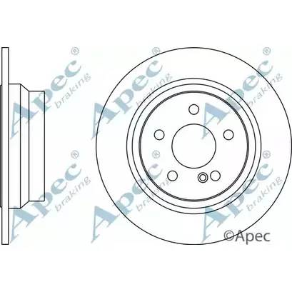 Тормозной диск APEC BRAKING 0ZG TN 1265429673 6KHN1OB DSK2194 изображение 0