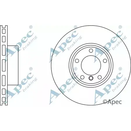 Тормозной диск APEC BRAKING R7MMSU8 1265429701 GZTI T DSK2199 изображение 0