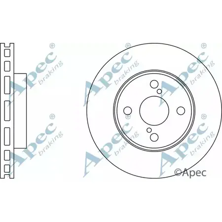 Тормозной диск APEC BRAKING XEVRVZ DSK2208 1265429829 05R J5 изображение 0