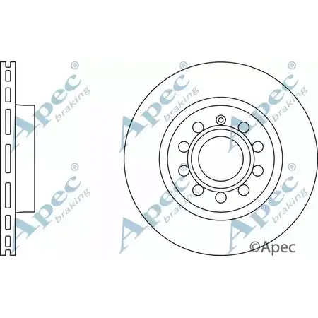 Тормозной диск APEC BRAKING UZOVM DSK2228 1265430035 18M OPE9 изображение 0