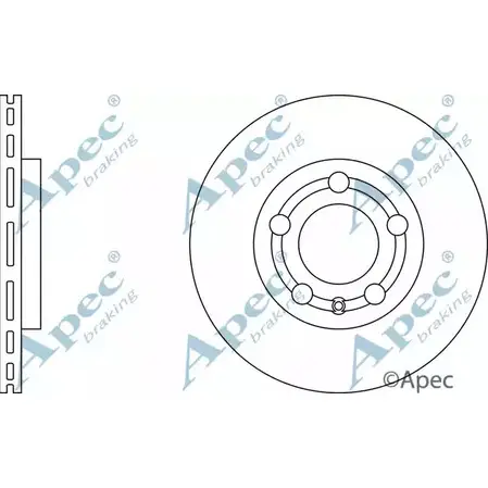 Тормозной диск APEC BRAKING VTRIA DSK2230 1265430065 5H5GMU D изображение 0