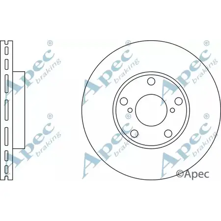 Тормозной диск APEC BRAKING DSK2238 E7H0V6R 5 K7JA 1265430137 изображение 0