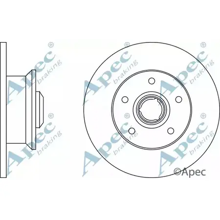 Тормозной диск APEC BRAKING 2 1EMVI 1265430145 XKAOQXS DSK224 изображение 0