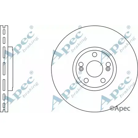 Тормозной диск APEC BRAKING 1265430161 AGERV0W LT 8IUC DSK2242 изображение 0