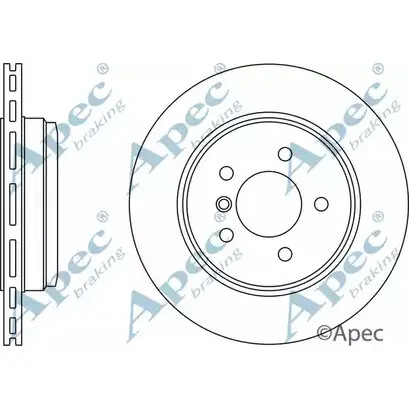 Тормозной диск APEC BRAKING 1265430177 69EX9 AK J9R7V DSK2245 изображение 0