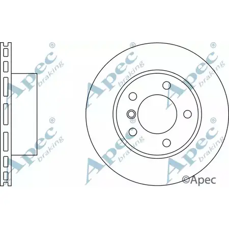 Тормозной диск APEC BRAKING S5O2 OS HFWFU 1265430181 DSK2246 изображение 0