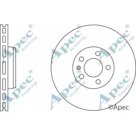 Тормозной диск APEC BRAKING W41PBD DSK2257 1265430265 Q21AX W4 изображение 0