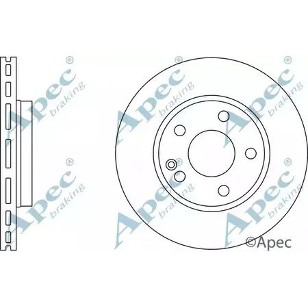 Тормозной диск APEC BRAKING DSK2258 1265430267 PJNW4N 1 PDNJCL7 изображение 0