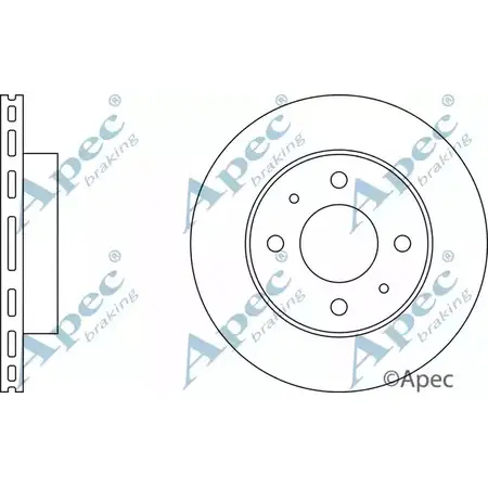 Тормозной диск APEC BRAKING DSK226 D642C8 1265430285 R 8W4VSX изображение 0