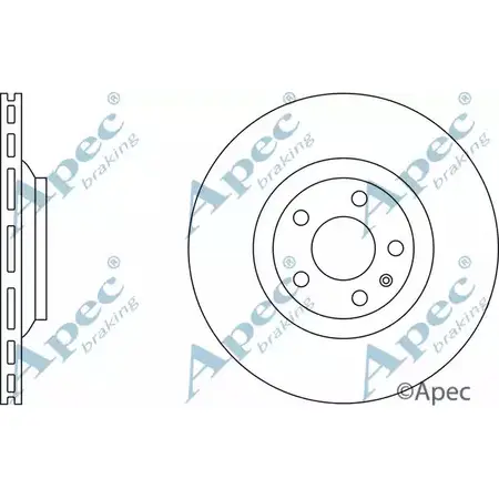 Тормозной диск APEC BRAKING DSK2260 GYW9GO 1265430289 K3C3 V изображение 0