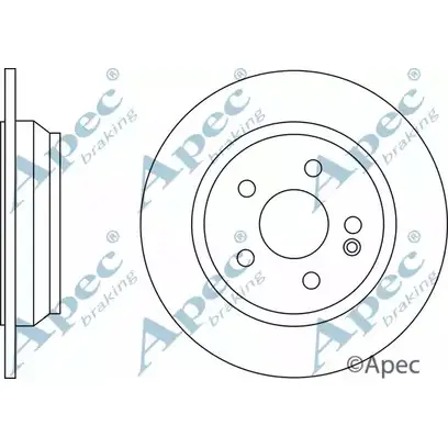 Тормозной диск APEC BRAKING BT08H 2C 1265430297 DSK2263 Q71KCG изображение 0