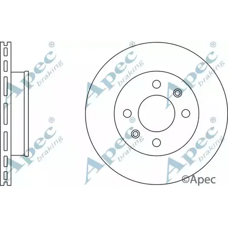 Тормозной диск APEC BRAKING XT0 V9J DSK2271 1265430335 LSNP1 изображение 0