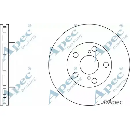 Тормозной диск APEC BRAKING DSK2273 EOV0HA0 MX 8IPUR 1265430347 изображение 0