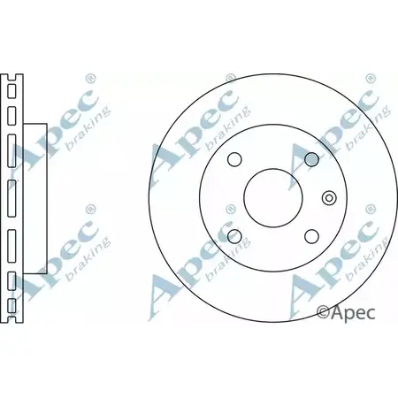 Тормозной диск APEC BRAKING DSK2274 1265430351 I37CW 6CQ QH изображение 0