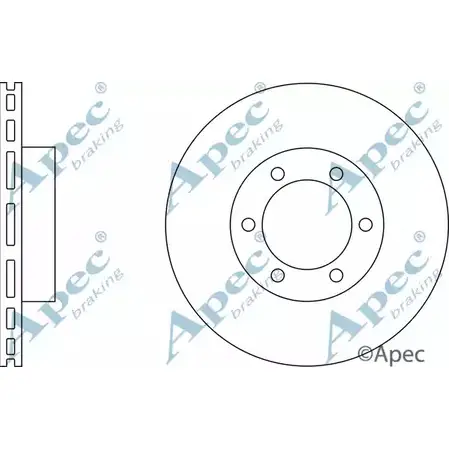 Тормозной диск APEC BRAKING 5M3H1 1265430381 U N0IL2 DSK2280