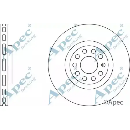 Тормозной диск APEC BRAKING 3EN2J 8QFCX IR DSK2285 1265430407
