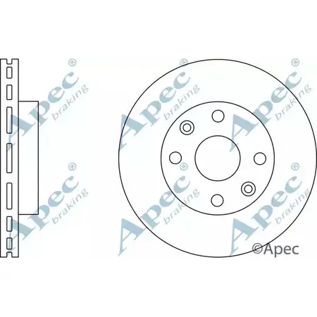 Тормозной диск APEC BRAKING BEAQ53 C1V VR DSK2286 1265430415 изображение 0