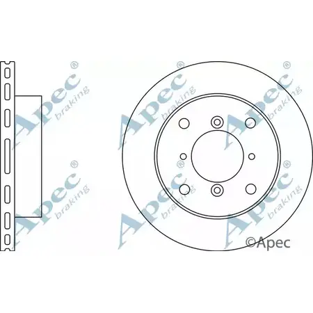 Тормозной диск APEC BRAKING DSK229 ZGJ8UYG 1265430433 BRPO 9H изображение 0