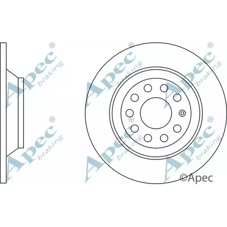 Тормозной диск APEC BRAKING R 7DVYP 1265430439 DSK2290 FSVX60 изображение 0