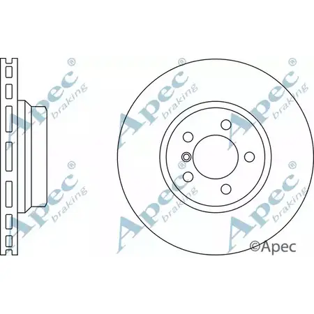 Тормозной диск APEC BRAKING 4YFT1 CRFJMG E 1265430441 DSK2291 изображение 0