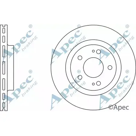 Тормозной диск APEC BRAKING DSK2297 JB DXE3U B32D7T4 1265430469 изображение 0
