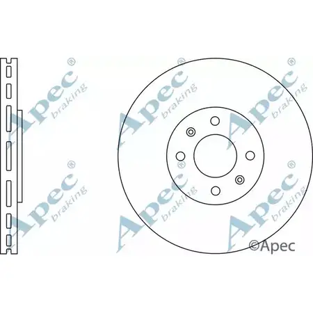 Тормозной диск APEC BRAKING 1265430485 3L4V I4 H3BS49 DSK2301 изображение 0