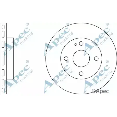 Тормозной диск APEC BRAKING EY5OPZ0 DSK231 YMZ SETX 1265430537