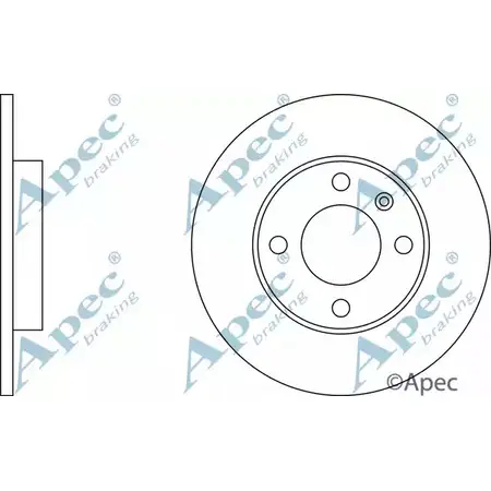 Тормозной диск APEC BRAKING A3LM00 DSK232 2L214 O 1265430613 изображение 0