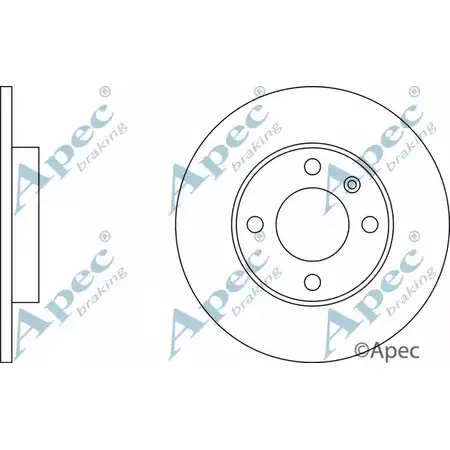 Тормозной диск APEC BRAKING A3LM00 DSK232 2L214 O 1265430613