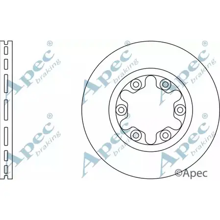 Тормозной диск APEC BRAKING 1265430617 R19QUEU DSK2320 CQ9V1P Z изображение 0