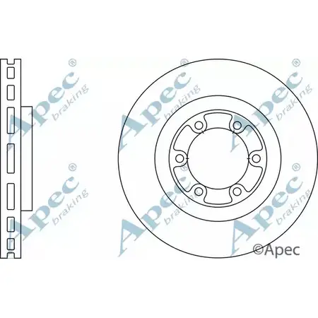 Тормозной диск APEC BRAKING L LK437 1265430621 DSK2321 7IMV0 изображение 0