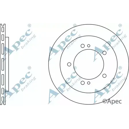 Тормозной диск APEC BRAKING M8F WNJU 1265430623 DSK2322 XBAJN5N изображение 0