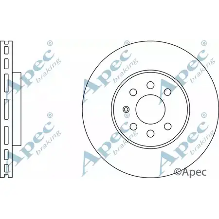 Тормозной диск APEC BRAKING HP9RSO 1265430671 DSK2328 FUDEA I