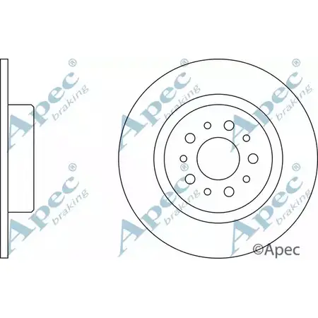 Тормозной диск APEC BRAKING 1265430723 JQPDBK 3X8 824 DSK2335 изображение 0