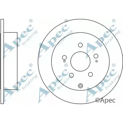 Тормозной диск APEC BRAKING 1265430813 DSK2353 OEIIXO Q UZZG изображение 0