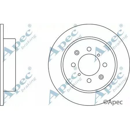 Тормозной диск APEC BRAKING Y6FW8 DSK2355 1265430821 OLZ6P M изображение 0