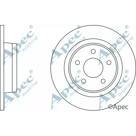 Тормозной диск APEC BRAKING F2X00J DSK2358 L8ZQ 2 1265430833