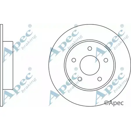 Тормозной диск APEC BRAKING DSK2360 1265430851 Y 19JM 3YCBYC изображение 0