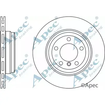 Тормозной диск APEC BRAKING U 619XH9 1265430855 3K8NI6O DSK2361 изображение 0