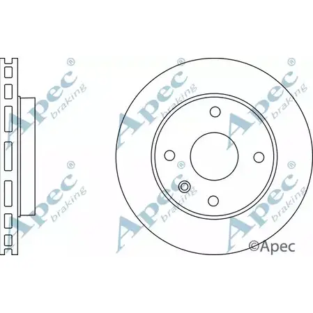 Тормозной диск APEC BRAKING DSK2364 EGT HB4 1265430875 SNBFL изображение 0