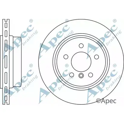 Тормозной диск APEC BRAKING 1265430899 DSK2368 1EA25 M1N 3P2 изображение 0